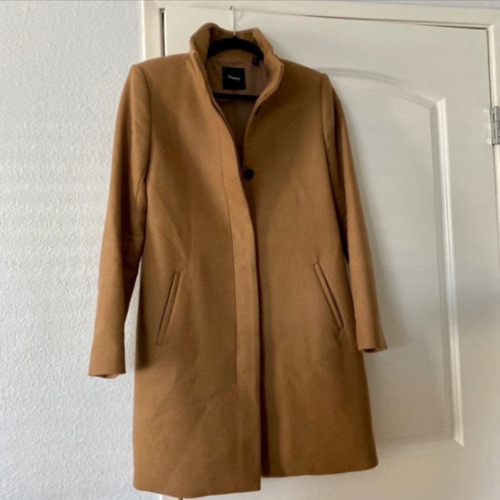 Theory Tan/Brown "Layti" Wool Coat